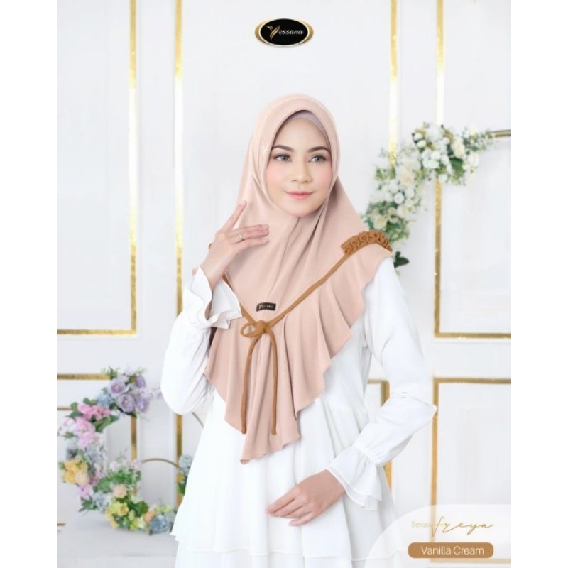 NEW PREMIUM DAILY HIJAB JILBAB BERGO FREYA TERBARU BAHAN JERSEY SIMPLE MODEL POLOS BY YESSANA HIJAB