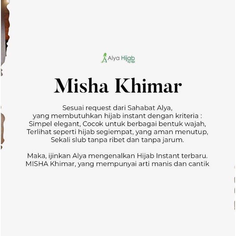 NEW PREMIUM DAILY HIJAB Alya hijab by Naja Misha Khimar cantik premium termurah babydoll kekinian