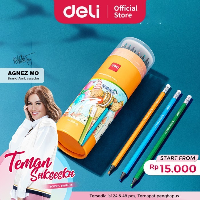 

Deli Erasable Colored Cil / Sil Warna Dapat Di Hapus 7073