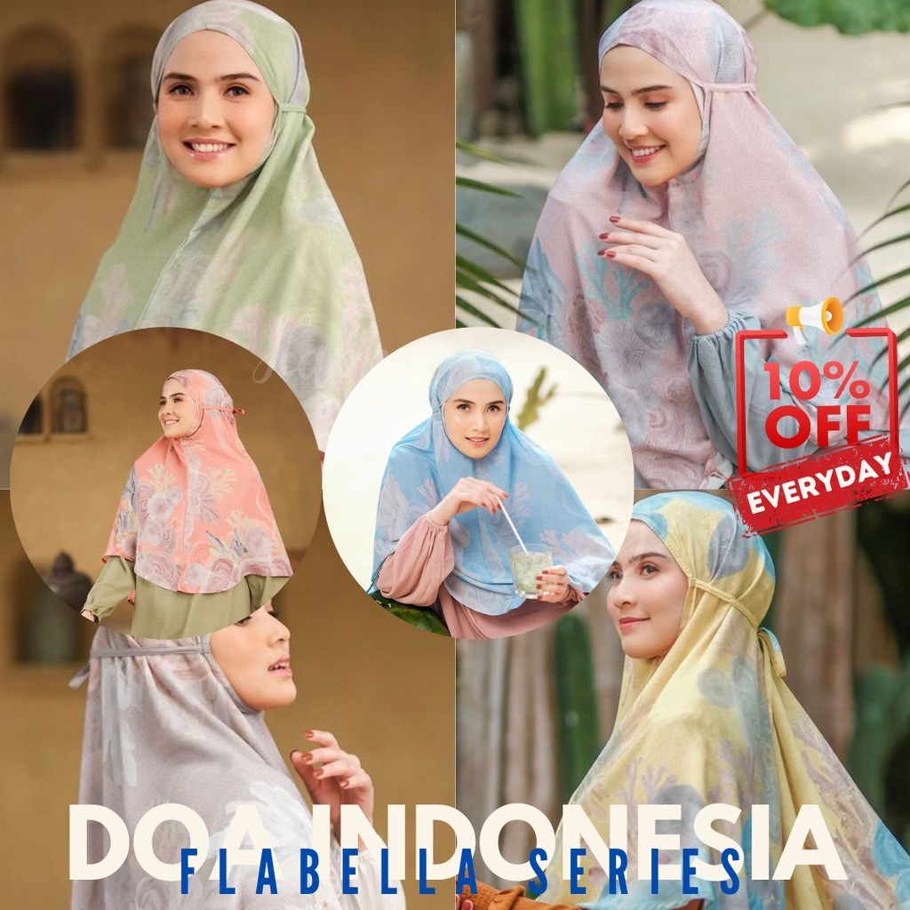 NEW PREMIUM DAILY HIJAB Promo DOA Khimar/Bergo (Jilbab/Hijab Instan) - Baiti Flabella Series - BUKAN