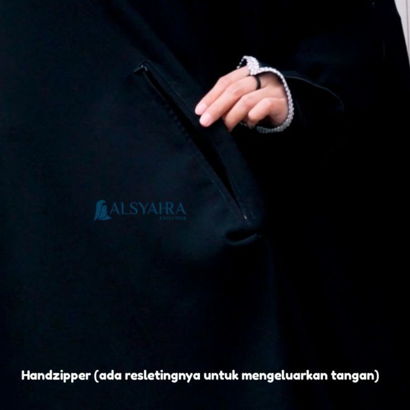 NEW PREMIUM DAILY HIJAB Set Khimar Syari Handzipper Altaj Haramain Niqab Poni Jetblack Alsyahra