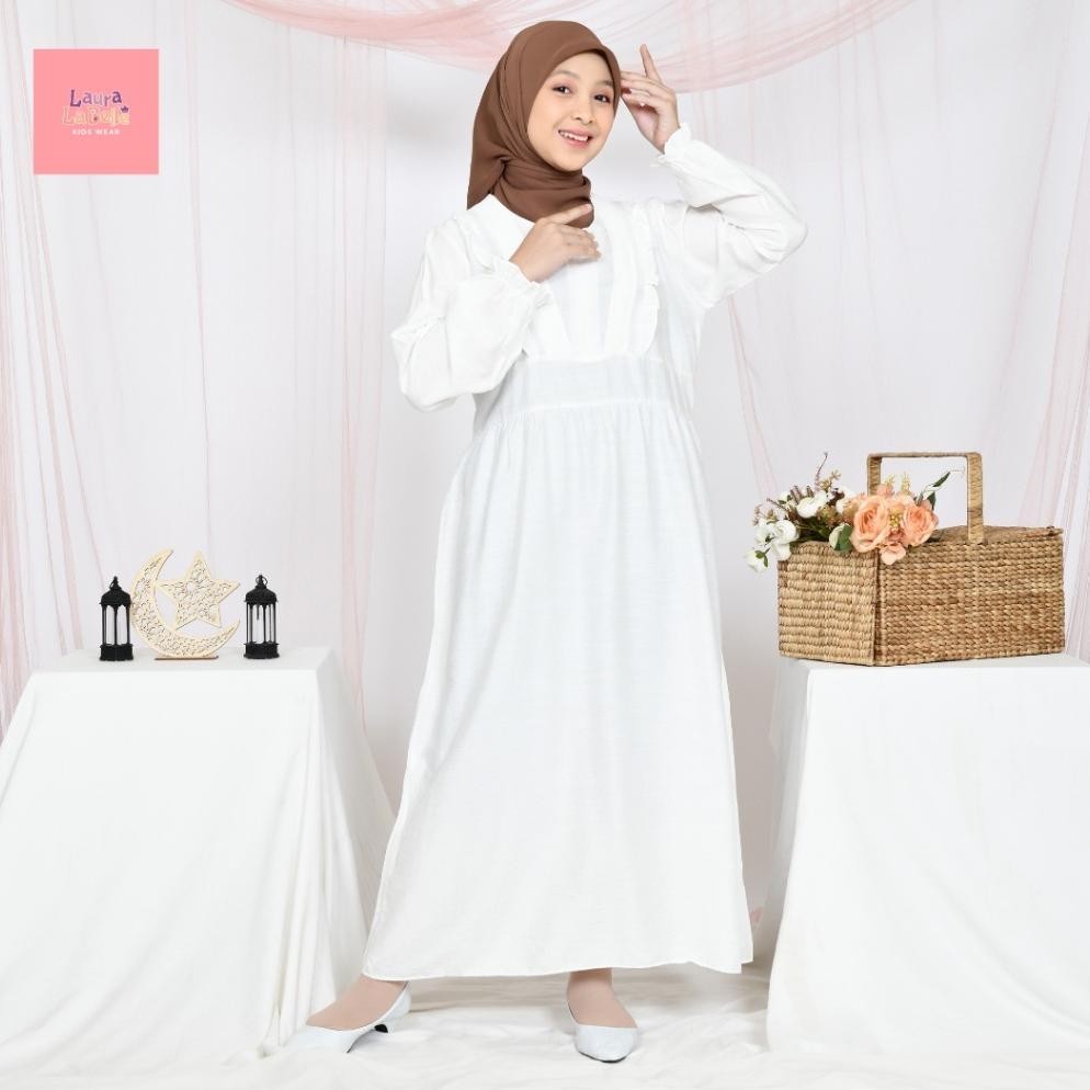 Big Sale Gamis Anak Tanggung Remaja Hitam Putih Ayura Polo Linen Laurakidshop 7 Tahun - Dewasa Bisa 