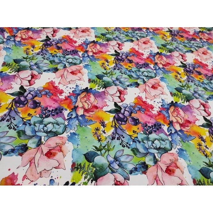 

Kain Print Bunga Sutra / Woolpeach - Lantana Garden (Per 0,5 Meter) Original