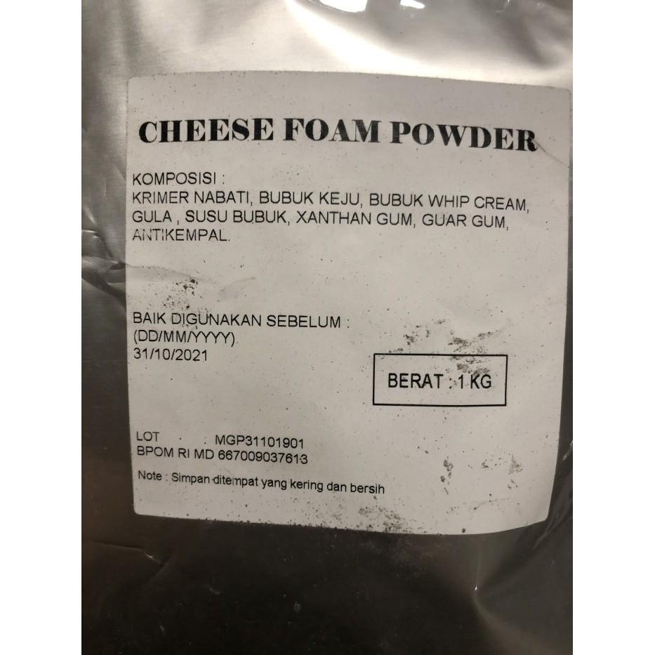 

Ready Cheese Foam Powder instant / busa keju bubuk / kopi teh instan
