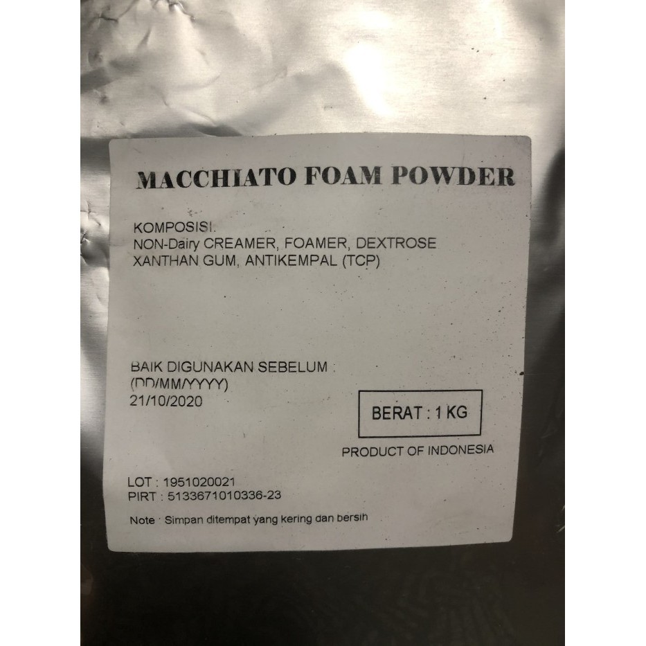 

Ready Macchiato foam powder instant / bubuk busa kopi teh instan