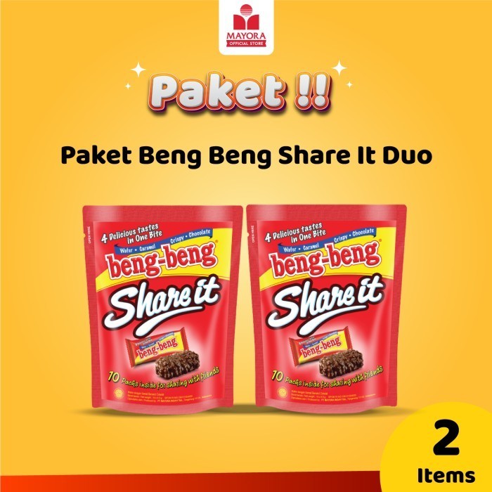 

TERPERCAYA Paket Wafer Coklat Beng-Beng Share It Duo