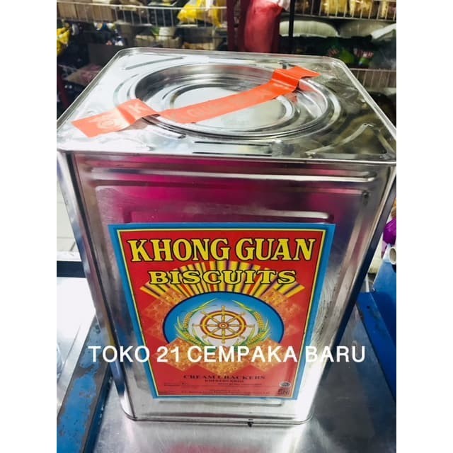 

KOMPLIT Khong Guan Biskuit CREAM CRACKERS 1 TIN Biscuits Krakers Krim Kiloan