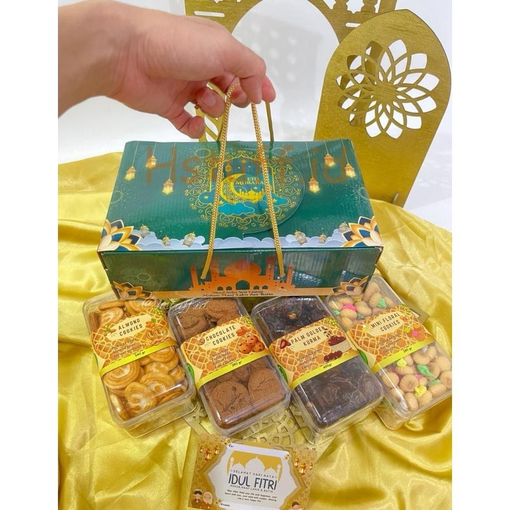 

Ready>>> Hampers Kurma Cookies Lebaran / Hampers Idul Fitri / Parcel Lebaran / Bingkisan Lebaran / Idul Fitri Gift Eid Mubarak Paket 3D