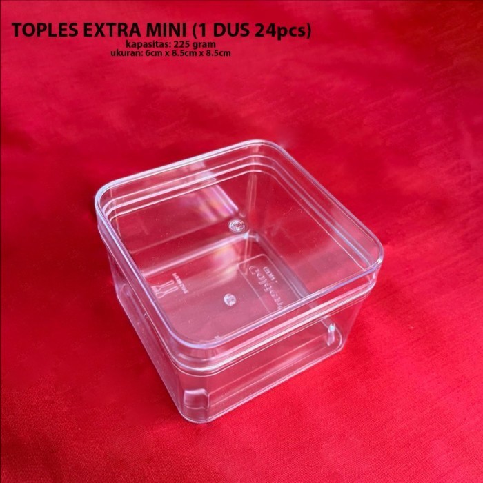 TOPLES KOTAK TOPLES PLASTIK TOPLES KUE KERING (EXTRAMINI 1 DUS)
