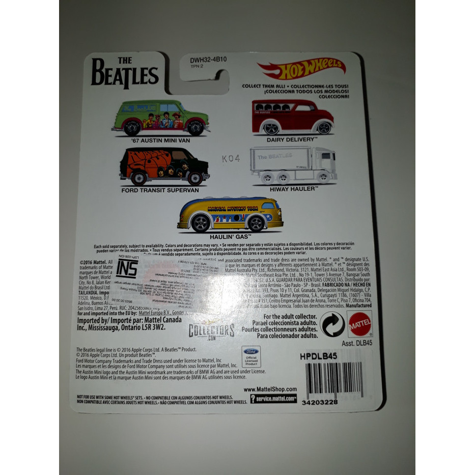 Hot Wheels Hotwheels The Beatles - Hiway Hauler