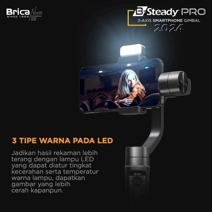 Brica B-Steady Pro 2024 - Bsteady Pro New 3-Axis Gimbal Stabilizer