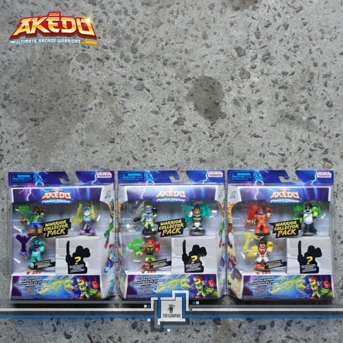 Akedo Powerstorm Warrior Collector Pack Isi 4 Figure Fighting