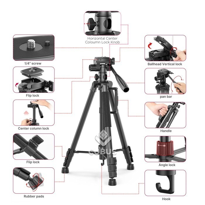 Costa Collect Tm-01 Tripod Monopod Overhead Aluminium Alloy Dslr Video