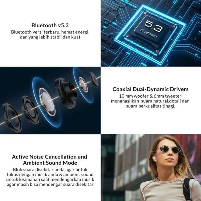 Edifier W240Tn / W 240N True Wireless Tws Anc Ambient Sound Mode Ip55