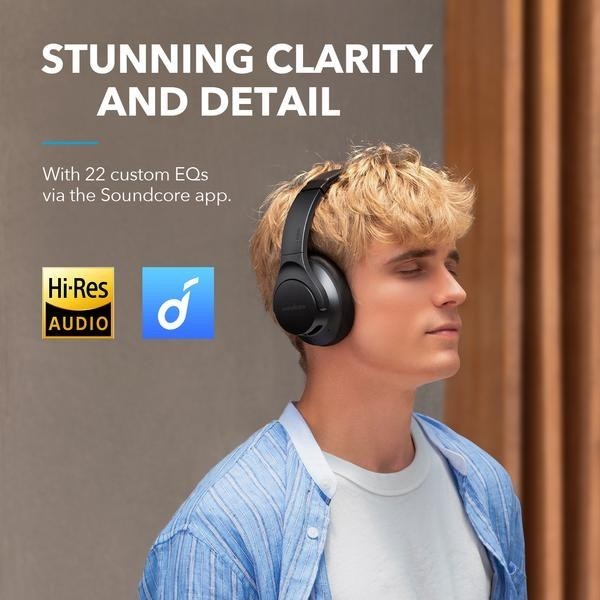Headphone Bluetooth Soundcore Life Q20 Plus Black - A3045