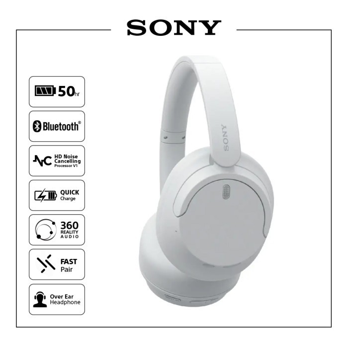 Sony Wh-Ch720N White Wireless Noise Cancelling Headphone / Ch720N