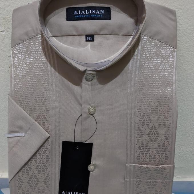 Baju KOKO ALISAN BORDIR lengan pendek TERMURAH