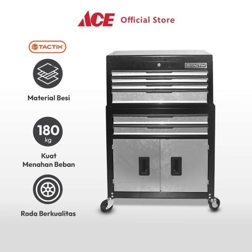Ace - Tactix Troli Kabinet Perkakas 6 Laci