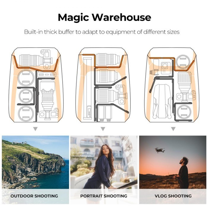 K&F Concept Alpha Backpack 25L Gray Original Knf