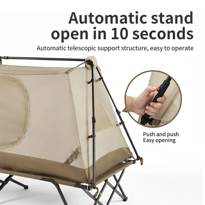 Tenda Glamping Campbed 1 Orang Naturehike Cnh22Zp001 Auto Tent
