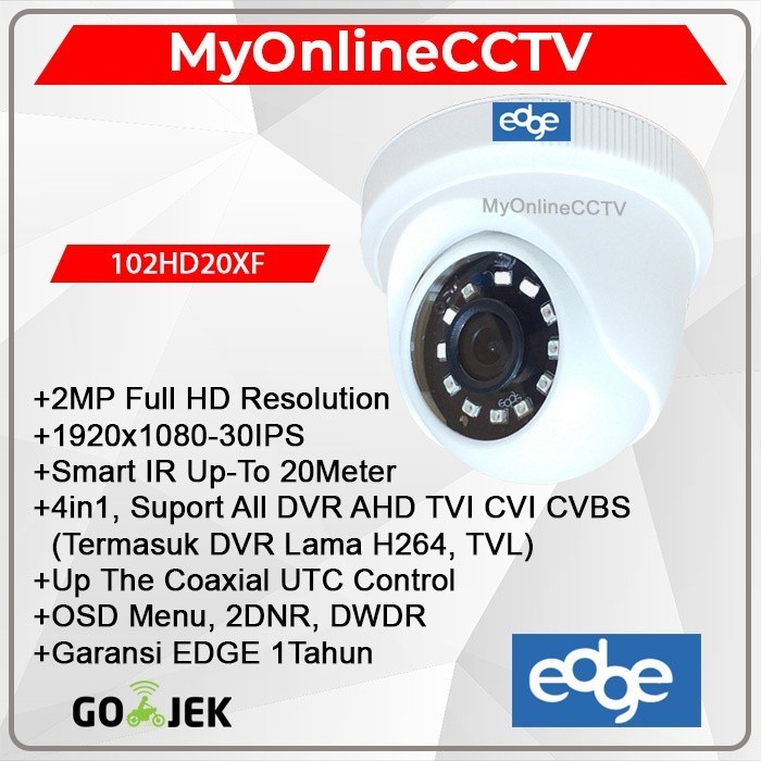 Paket Cctv Edge Dvr 16Ch 10Kamera 2Mp Asli Tinggal Pasang No Hdd