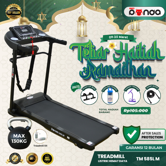 Motorized Treadmill Listrik Redpanda 585 Super Murah Kokoh Kuat