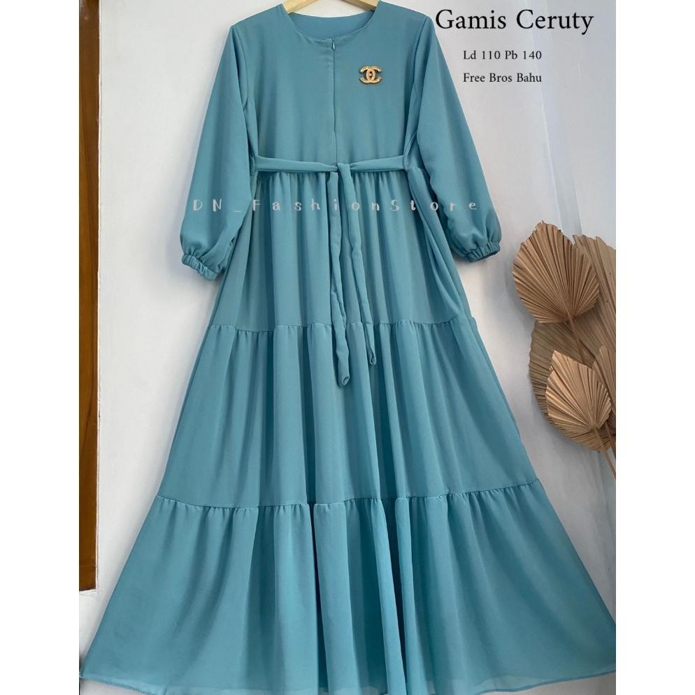GAMIS/DRESS CERUTY BABYDOLL POLOS FREE BROS BAHU BEST SELLER LARIS