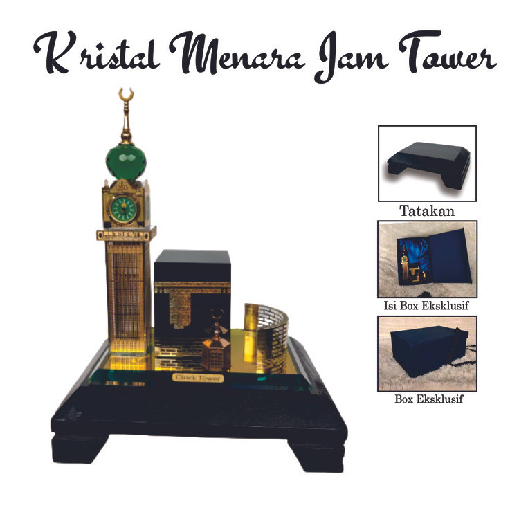 Kristal Miniatur Kabah Menara Jam Mekah