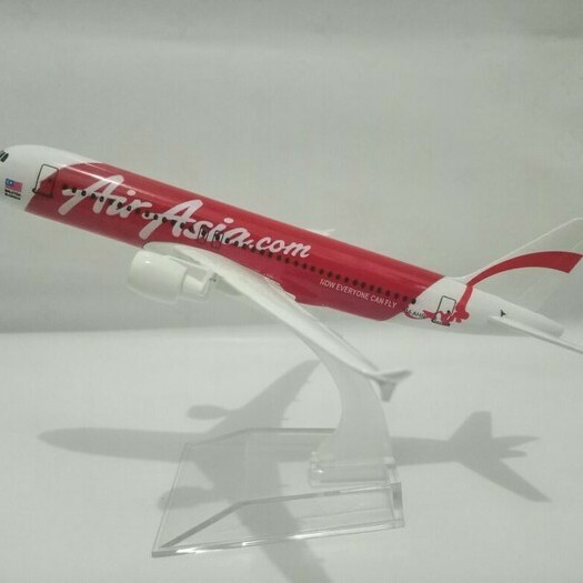 Pesawat Diecast Miniatur Besi Air Asia