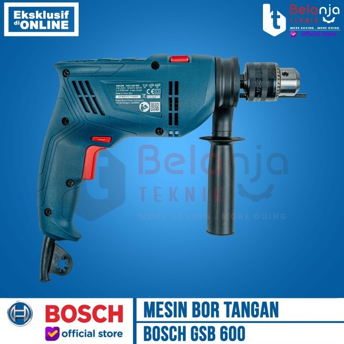 Bosch Mesin Bor Tangan Gsb 600 13 Mm Impact Drill 13Mm Tembok Beton