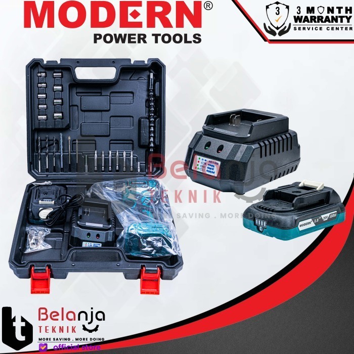 Modern Mesin Bor Baterai Set M-17 Brushless 20 V Drill Cordless M17