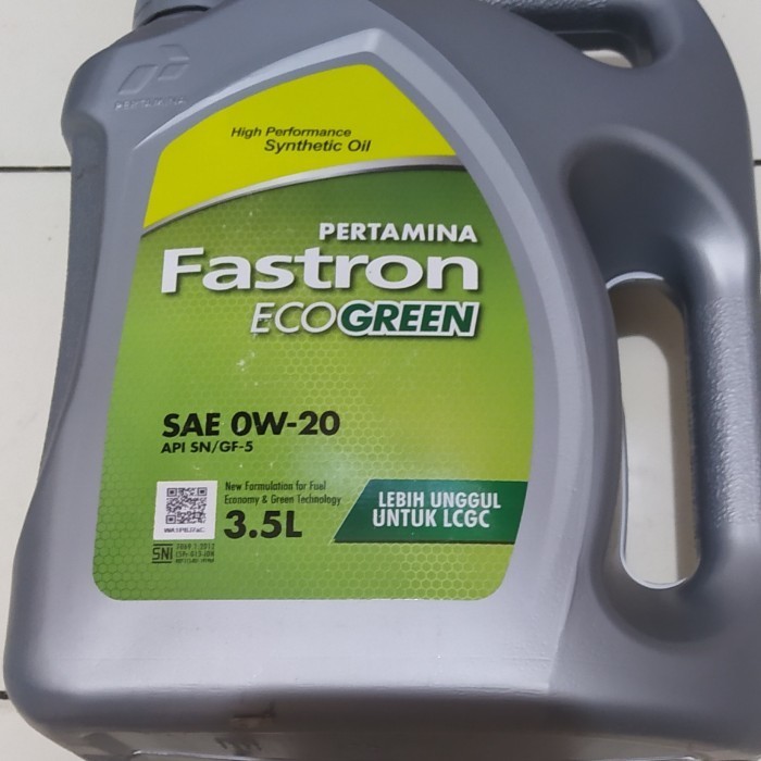 TERBARU - Oli Mesin Pertamina Fastron Eco Green 0W-20 3.5 Liter Original