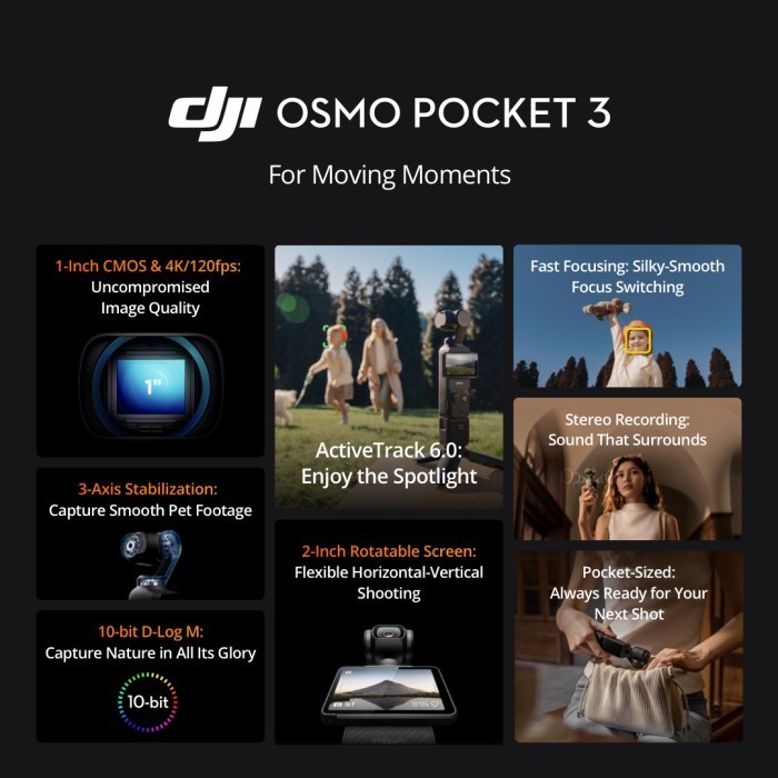 Dji Osmo Pocket 3 Creator Combo - Pocket Gimbal Camera