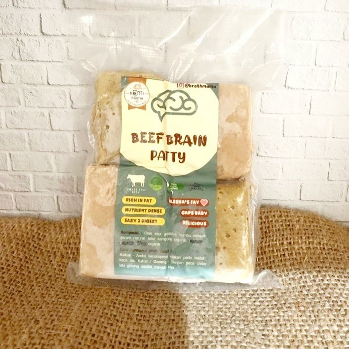 

Broth Mama Beef Brain Patty Otak Patty -Gratisongkir