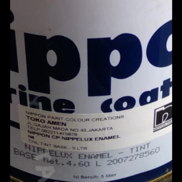 NIPPON MARINE COATING NIPPELUX ENAMEL 5LT - BLACK 9103 / CAT KAPAL