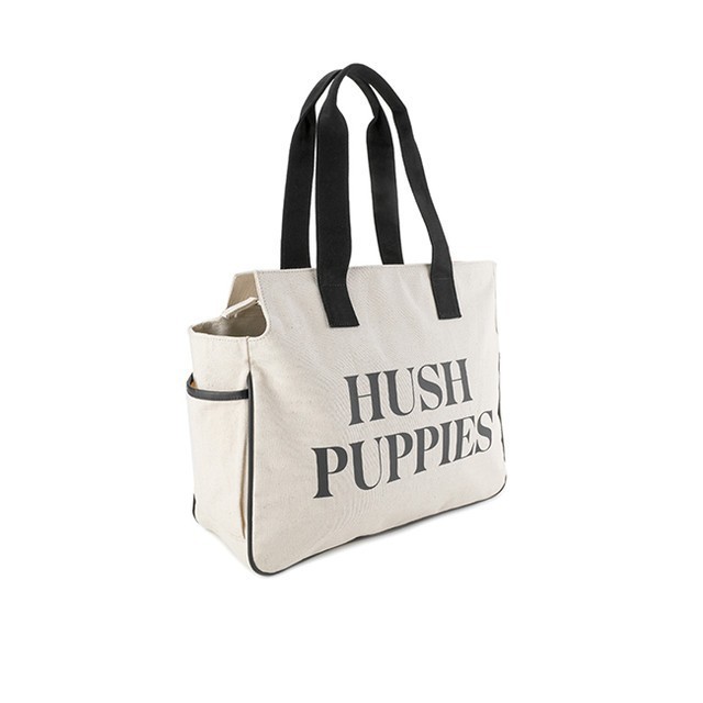 Tas Wanita Hush Puppies Canvas Tote Bag Tennis Off White