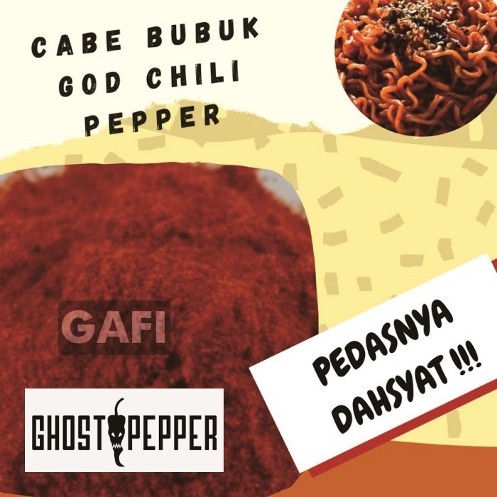 

Cabe Bubuk Ghost Pepper 1 Kg God Pepper Cabai Bubuk Terpedas Gafi