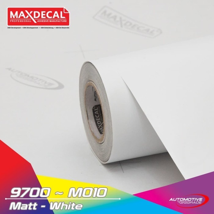 

Maxdecal 9700 M010 White Matt Vinyl Sticker Putih Doff Premium Wrap