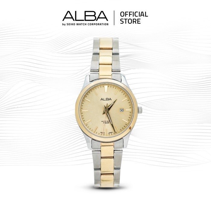 Jam Tangan Wanita Alba Quartz Stainless Steels Ah7Y02 Original