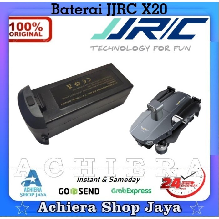 Battery Drone JJRC X20 X20 Max 11.1V 3.000mAh Lipo Baterai Original