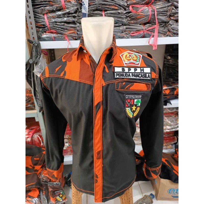 Kemeja Sritex BPPH bordir timbul jahitan Rante Pemuda  Pancasila