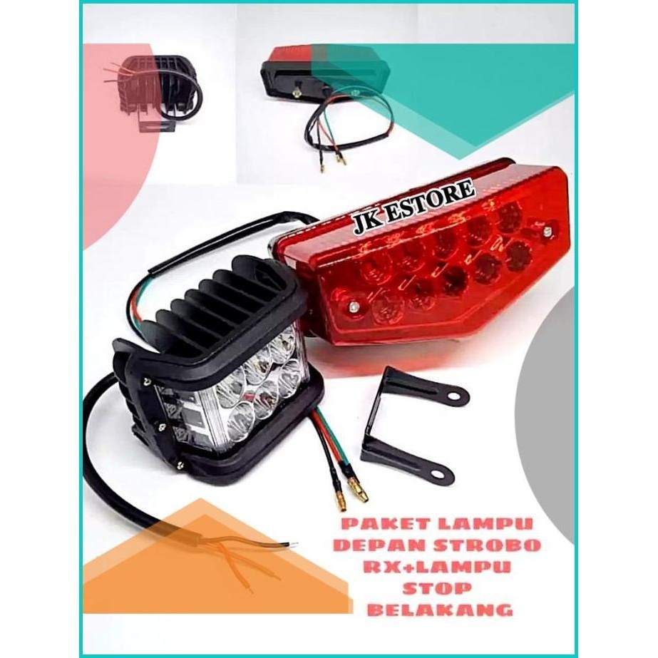 Lampu Tembak 6 Mata Strobo + Lampu Stop Rx King Harga Sepaket 19F3B202