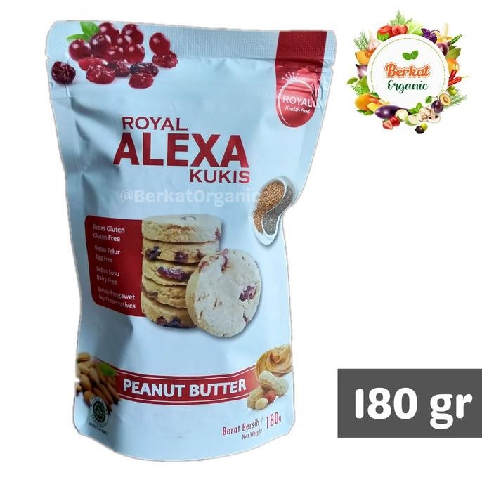 

New Sale Royal Alexa Kukis | Cookies Almond Peanut Butter Gluten Free | 180Gr Pengiriman Cepat