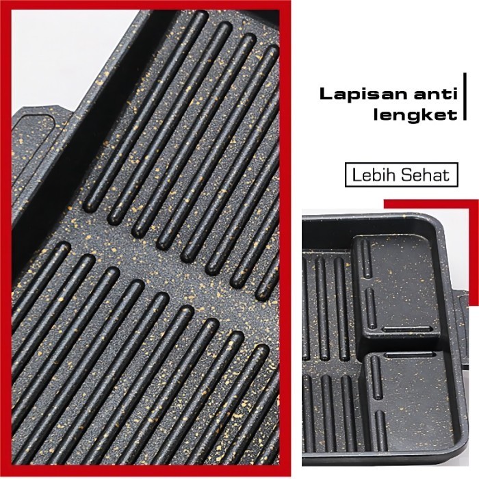 NEW SERIES UPHOME MULTIGUNA BBQ GRILL PAN ANTI LENGKET TEMPAT PEMANGGANG DAGING QUALITY ORIGINAL