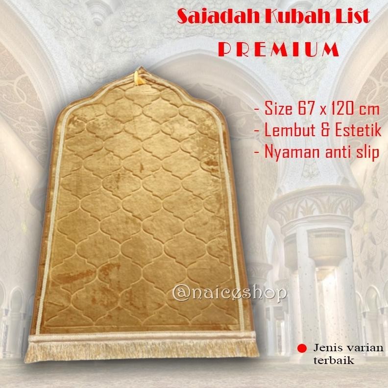 (Cod) Sajadah Tebal Kubah Polos Sejadah Turki Busa Terbaru 2024 Asli