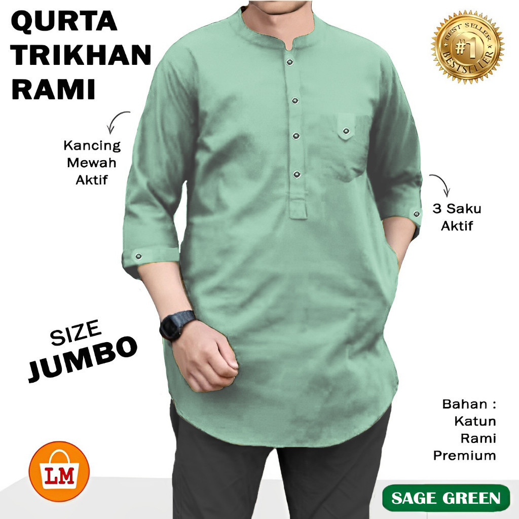 Koko Pria Dewasa Terbaru 2024 Atasan Slim Fit Pendek Jumbo Kemjko Jumatan Baju Muslim Cowok Lengan P