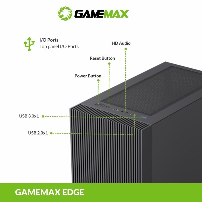 Casing Pc Gamemax Edge Mini Tower Micro Atx