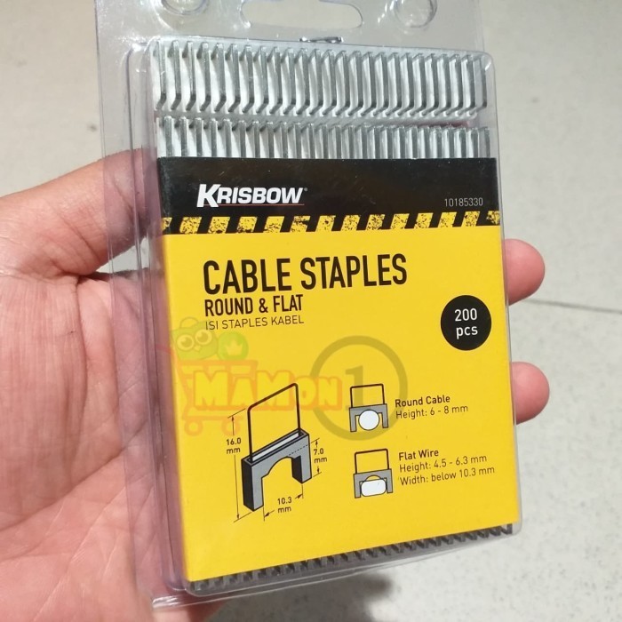 

Krisbow set staples kabel 200 Pcs