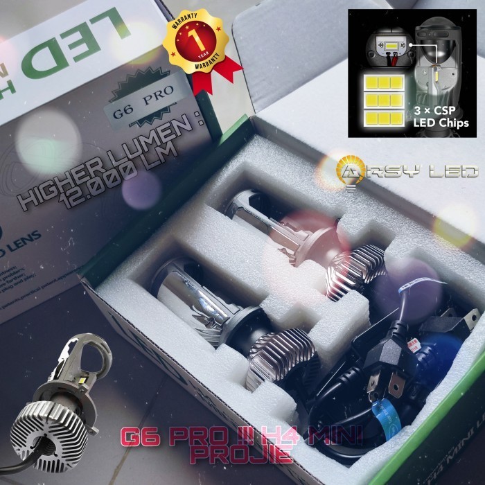 Arsy Led Utama H4 Xpander Avanza Xenia Brio Mini Projie Cutoff 5500K