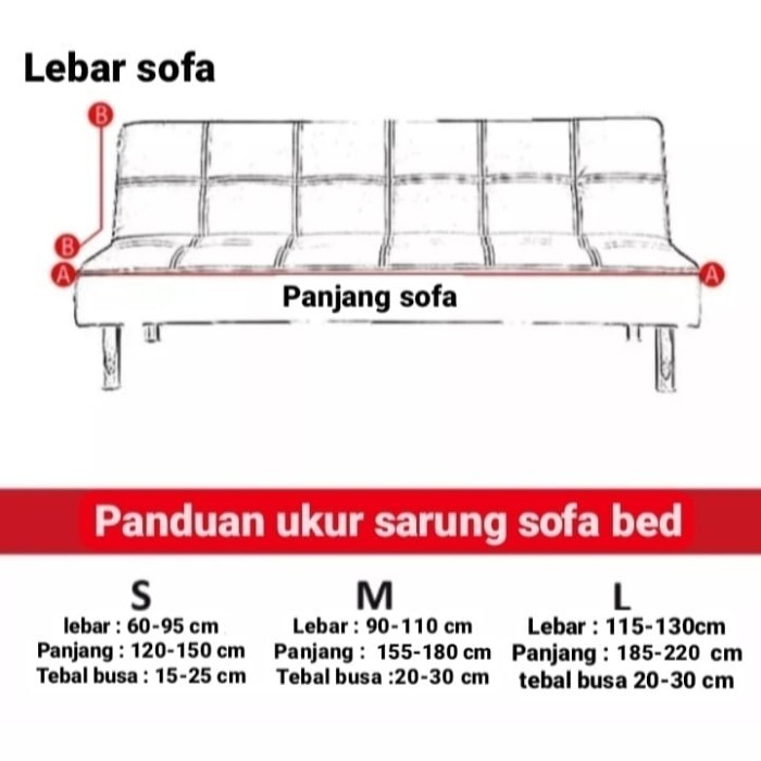 Sarung Sofa Bed / Cover Sofa Bed / Penutup Sofa Bed / Seprei Sofa Bed